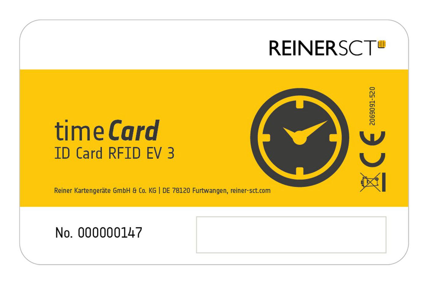 Reiner-SCT 2749600-563 W129176344 Timecard Premium Card Mifare 