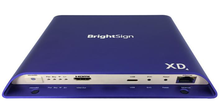 BrightSign XD1034 W129180168 Expanded IO Player Blue 4K 