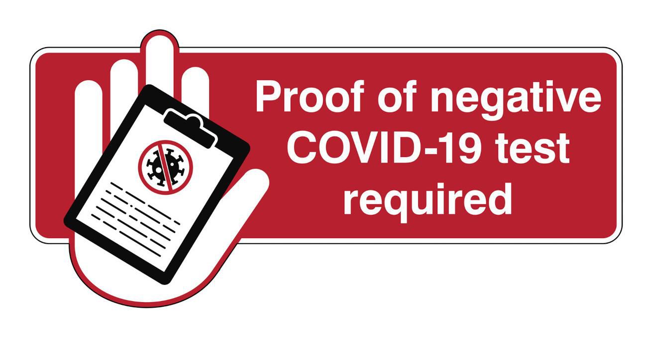 Proof of negative COVID 19 