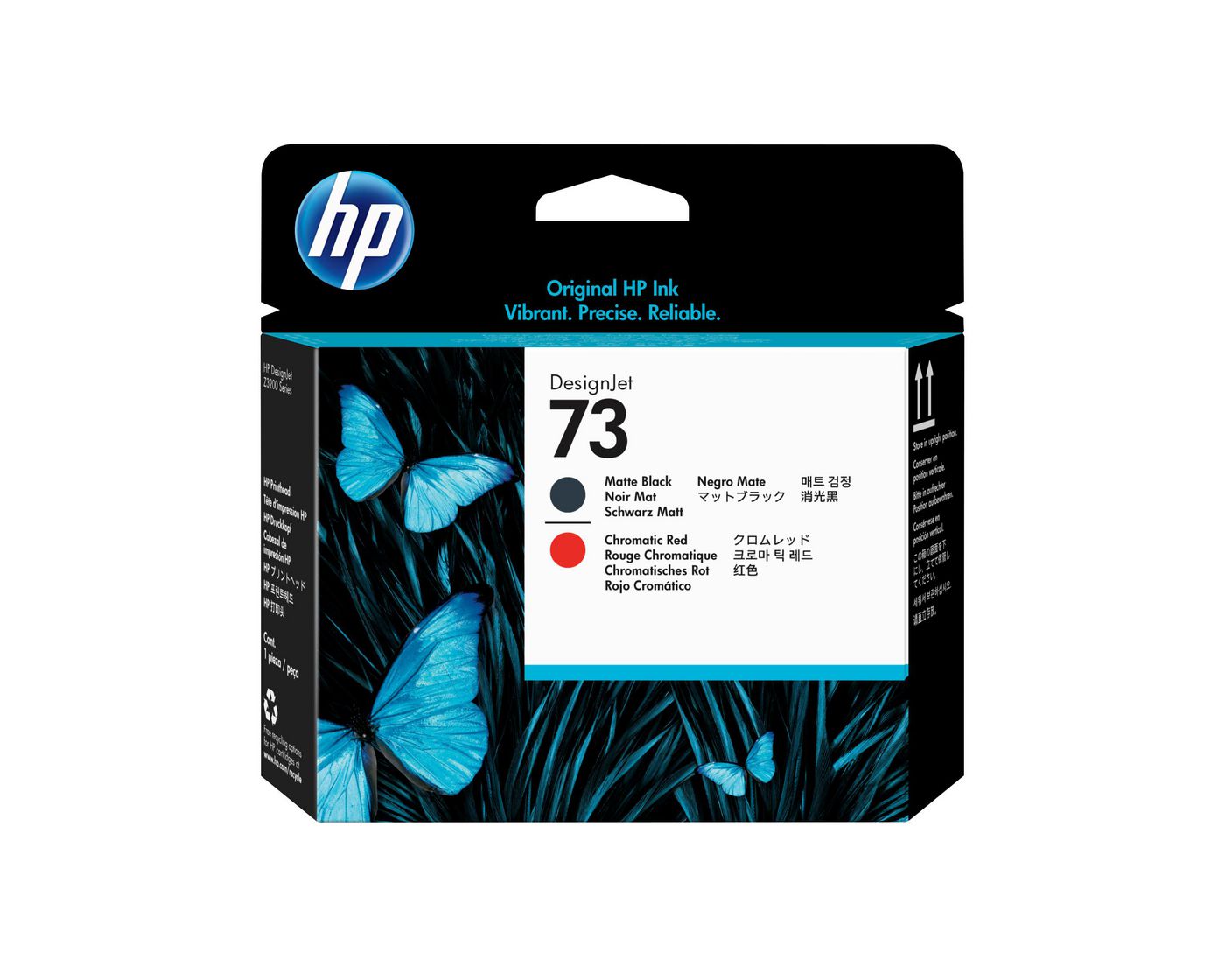 HP 73 Printhead Matte Black/Chromatic Red