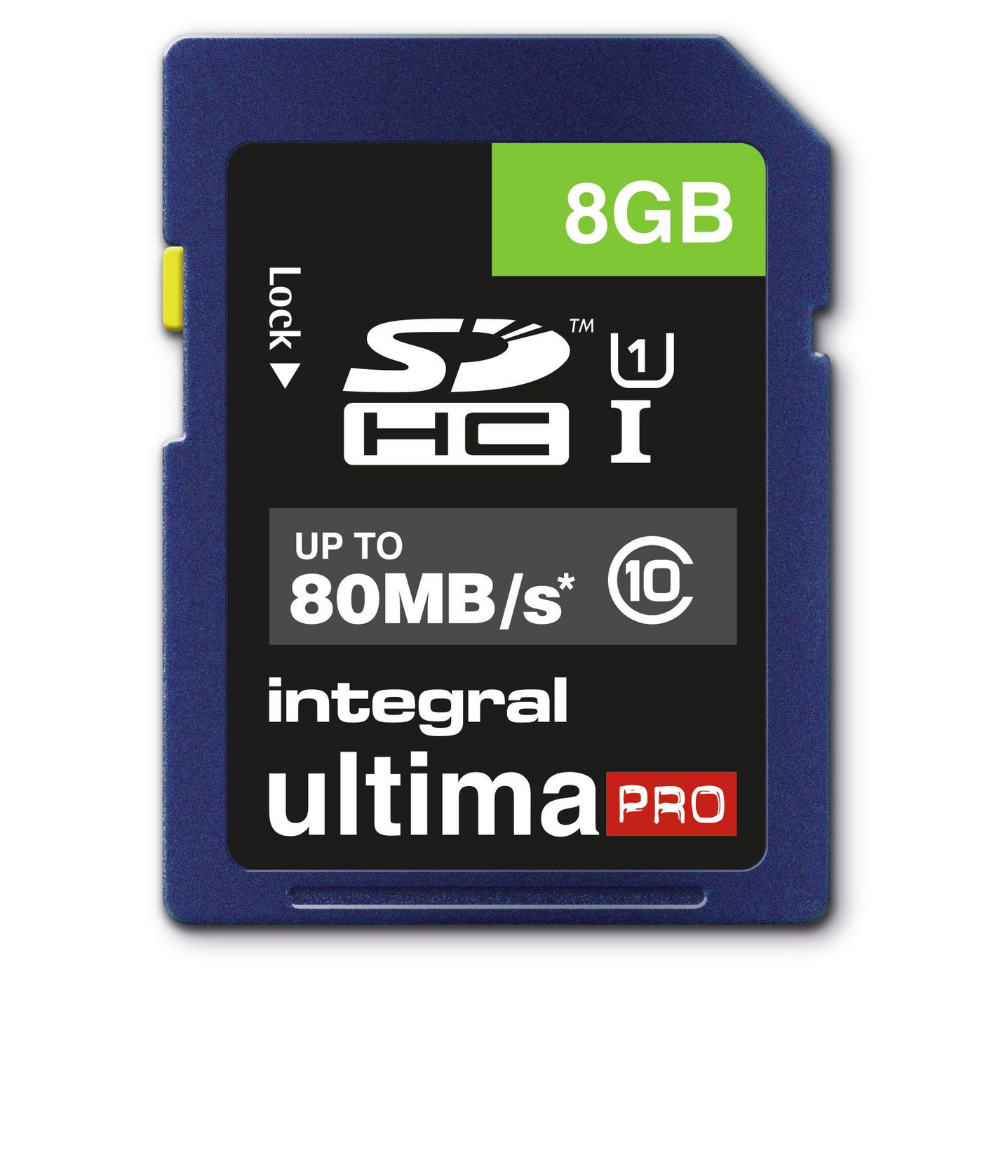 Integral INSDH8G10-80U1 W129020191 8Gb Sd Card Sdhc Cl10 80 MbS 