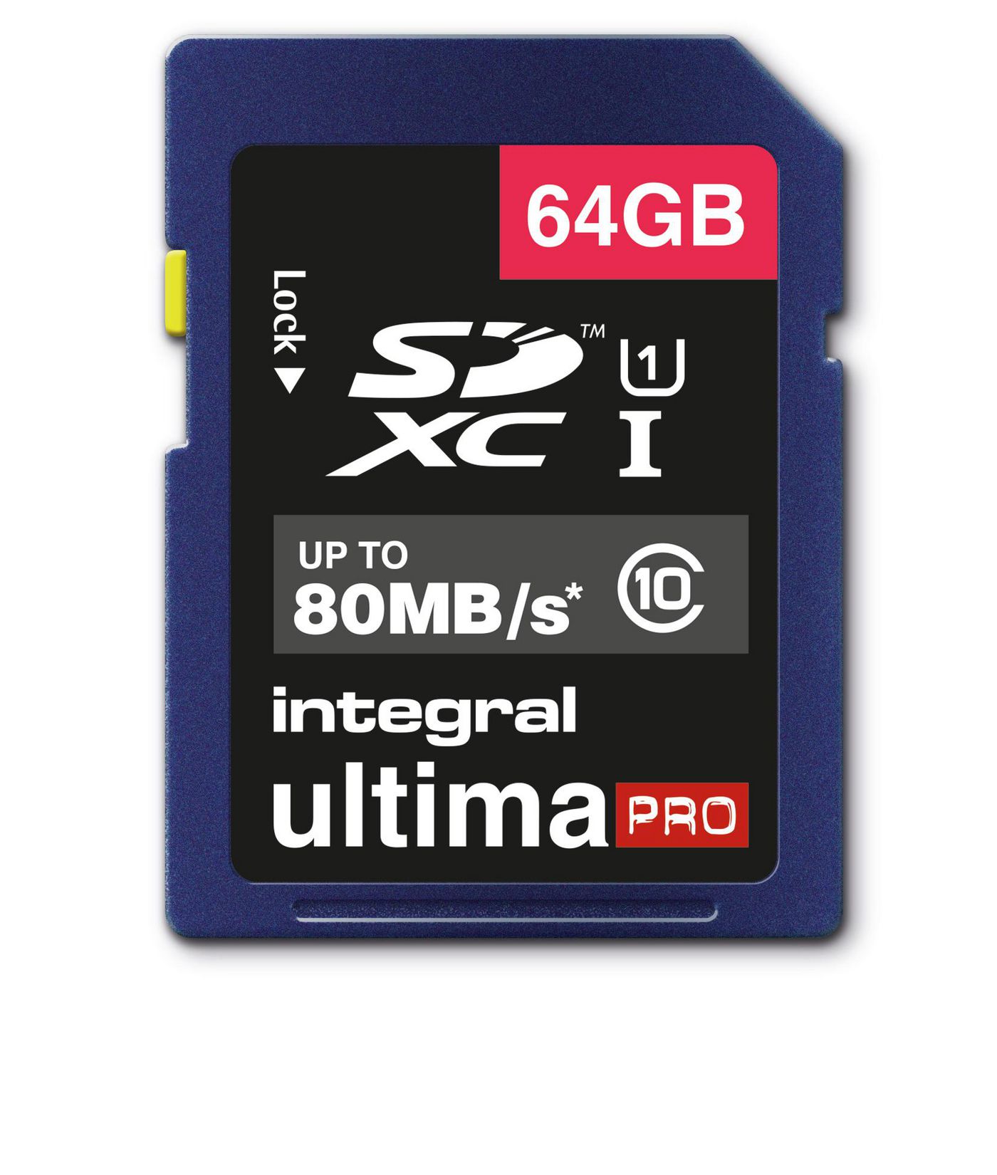 Integral INSDX64G10-80U1 W129020192 64Gb Sd Card Sdxc Cl10 80 MbS 