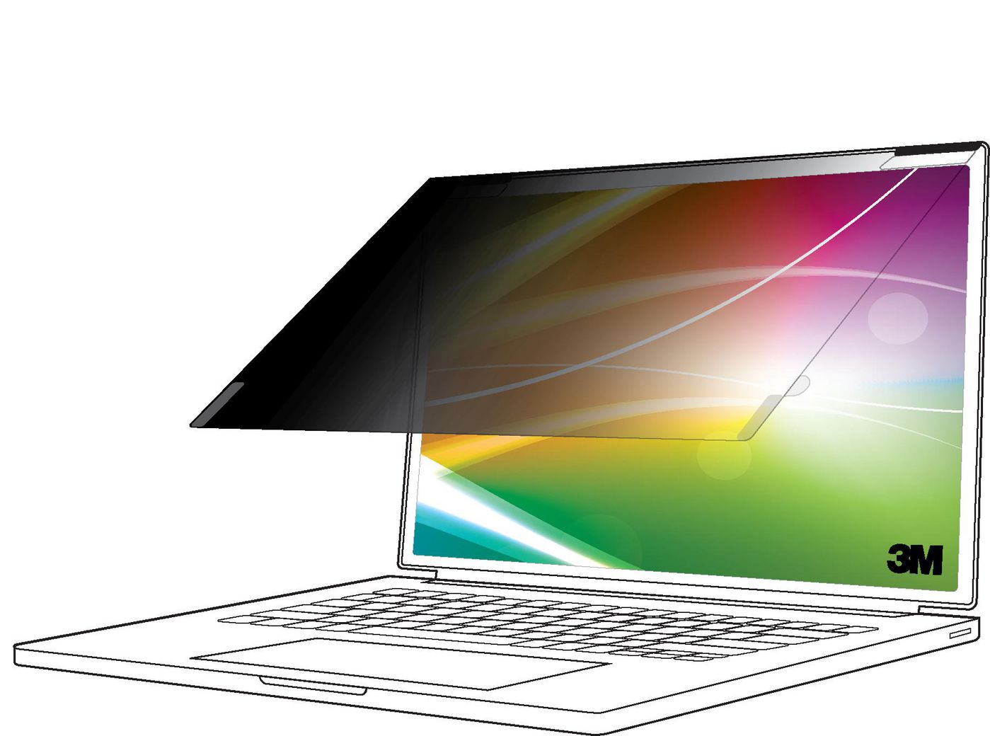 3M Filtro Privacy Bright Screen per 13.3 pol Laptop a Schermo Pieno, 16:10, BP133W1E