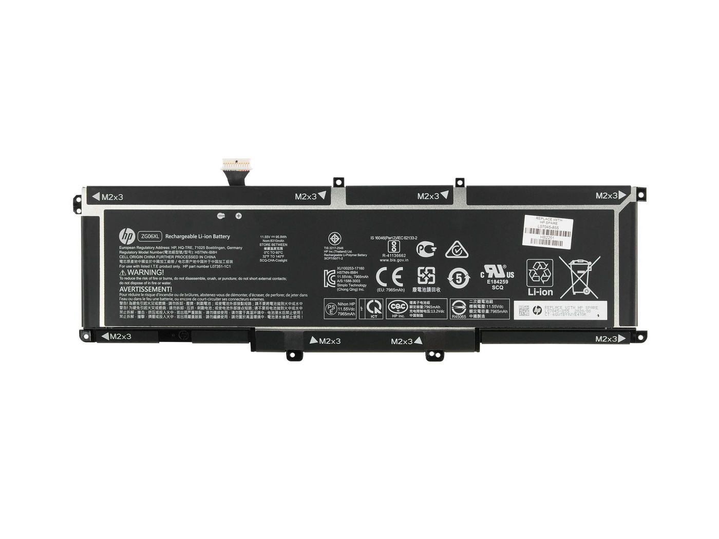 95Wh Lithium-ion battery for