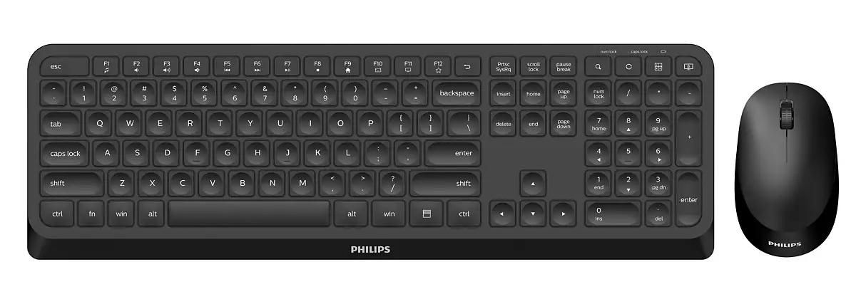 Philips 3000 series SPT6307B/31 tastiera Mouse incluso RF Wireless QWERTY Inglese Nero