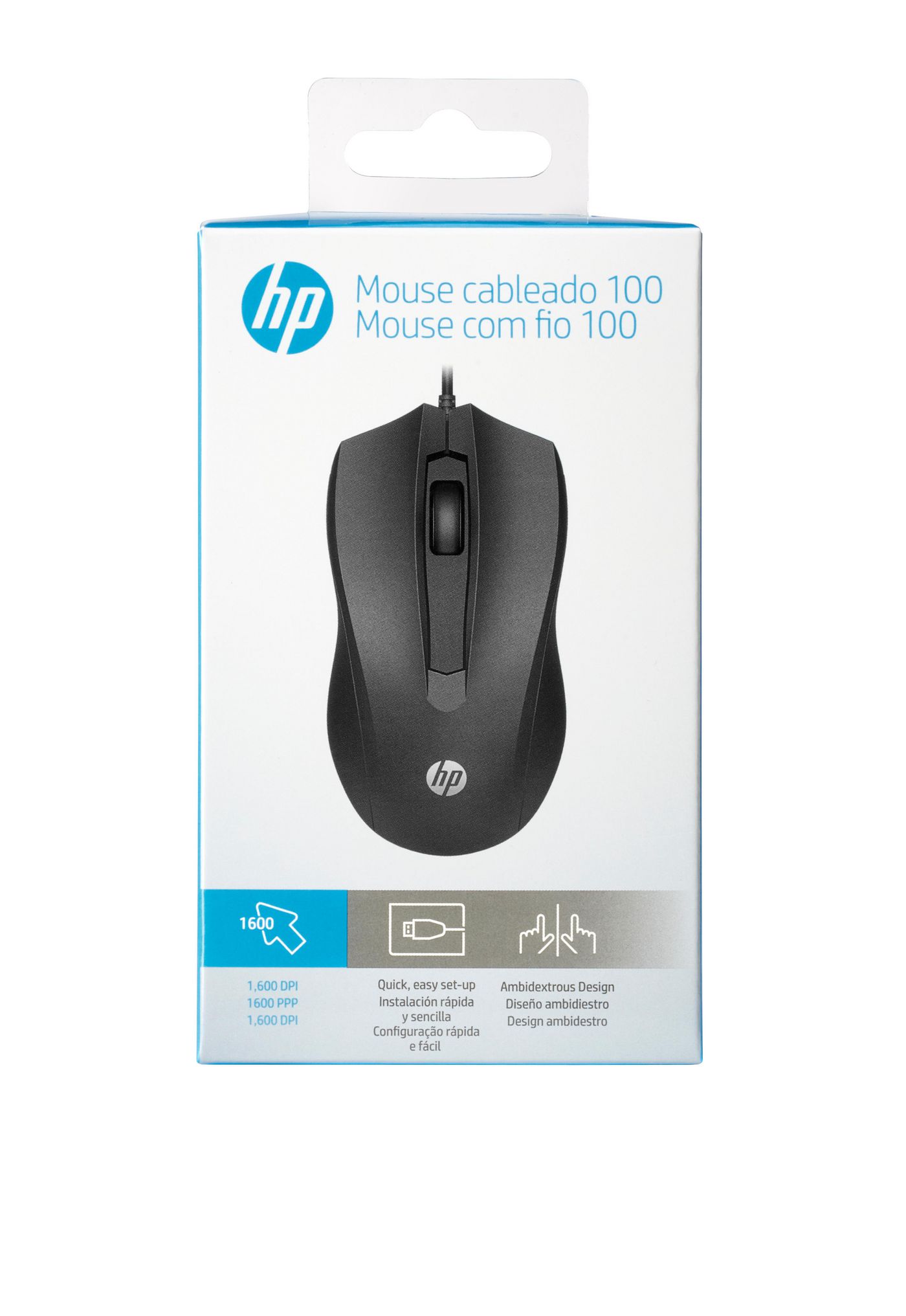 Wired optical mouse with 1600 