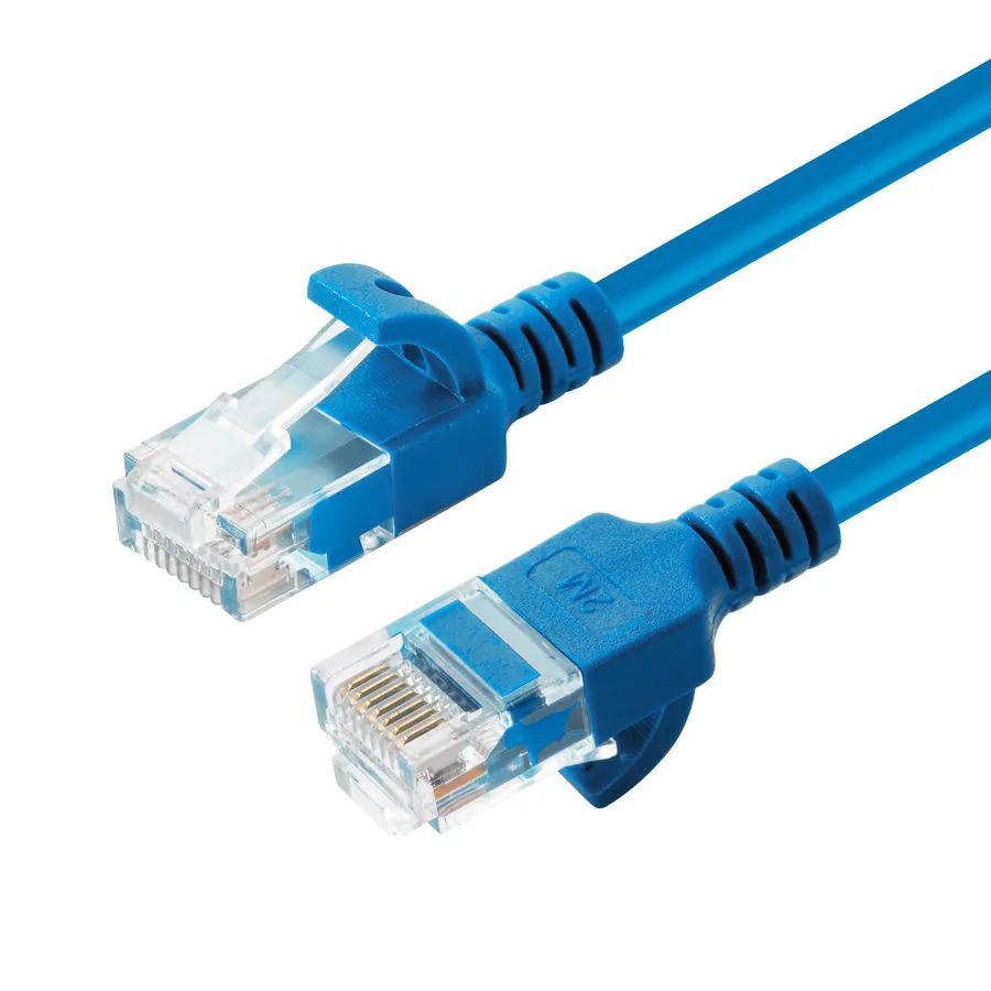U/UTP CAT6A Slim 0.15M Blue