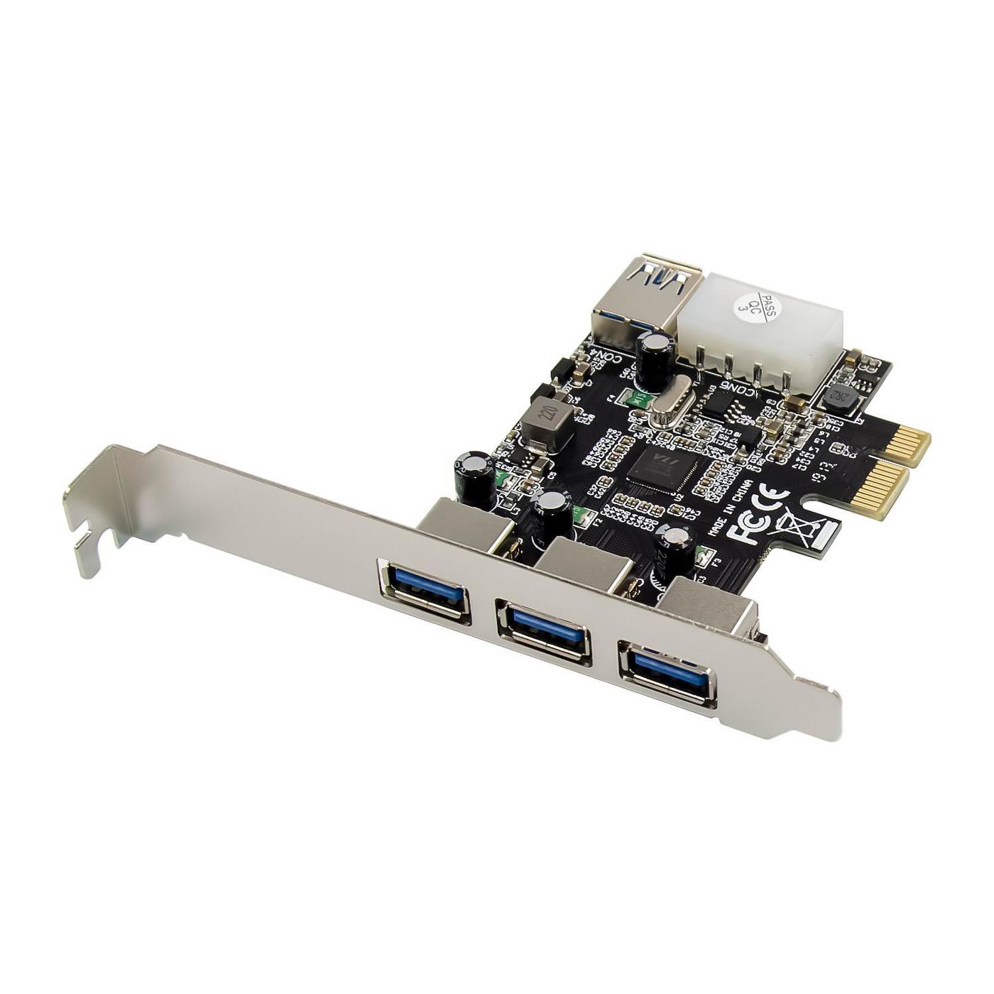 3+1 port USB 3.0 PCIe card