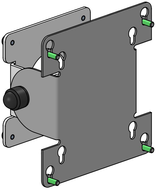 Kiosk tilting mount, VESA