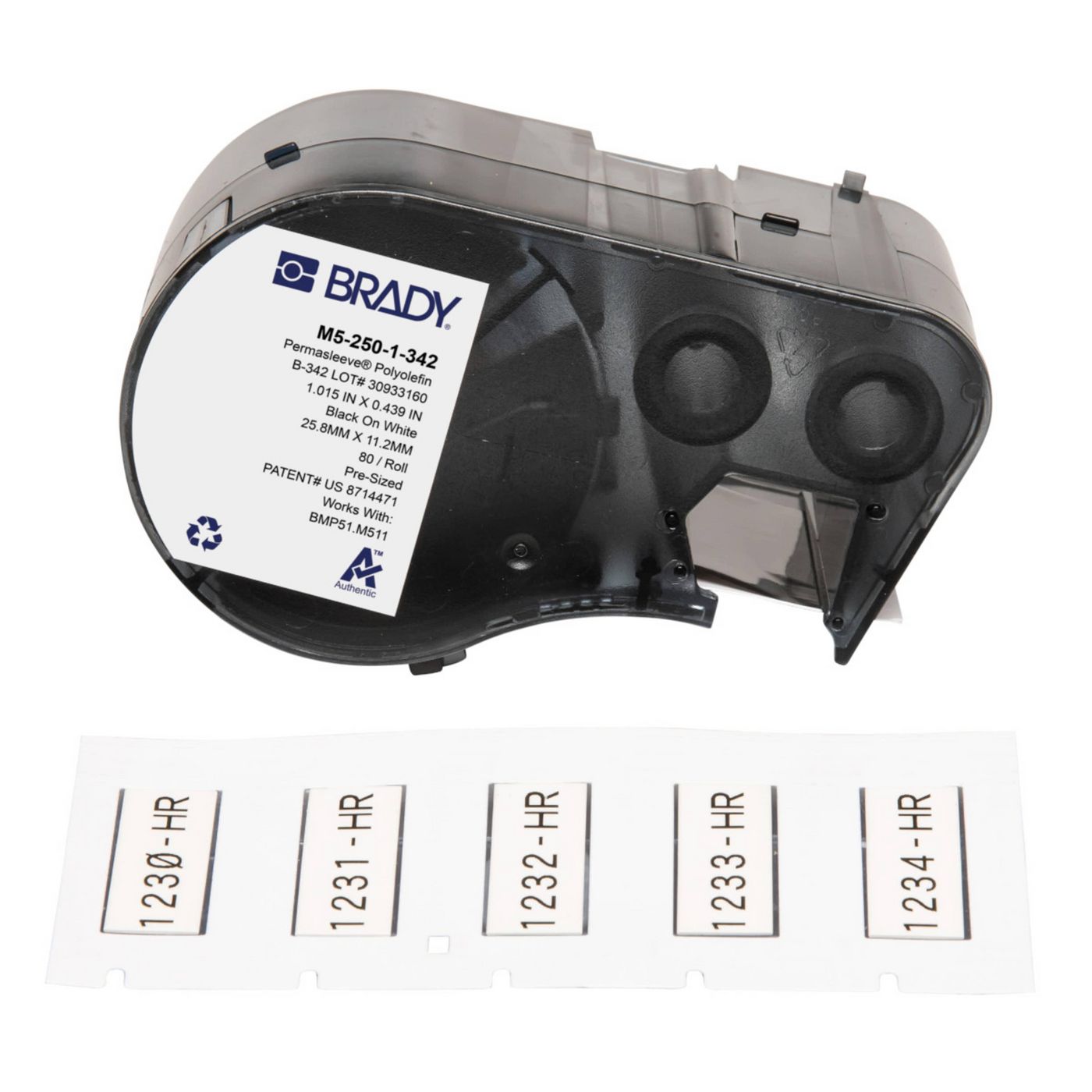 BMP51/BMP53/M511 Label - M5-250-1-342