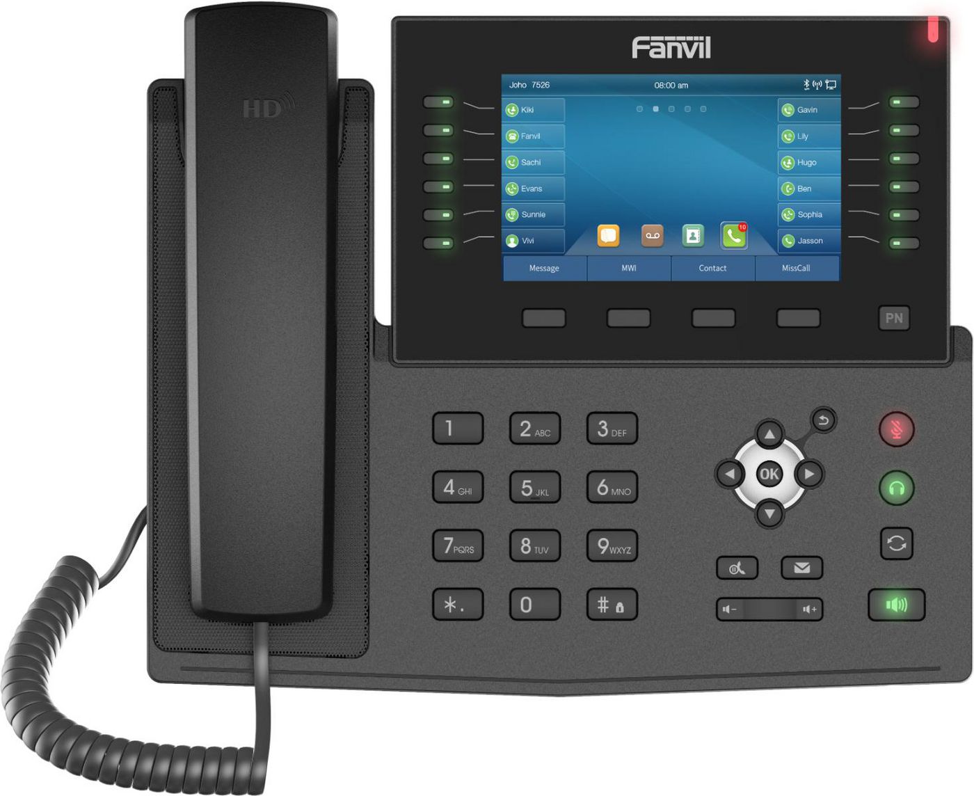Fanvil X7C V2 W129179171 Ip Phone Black 20 Lines Lcd 