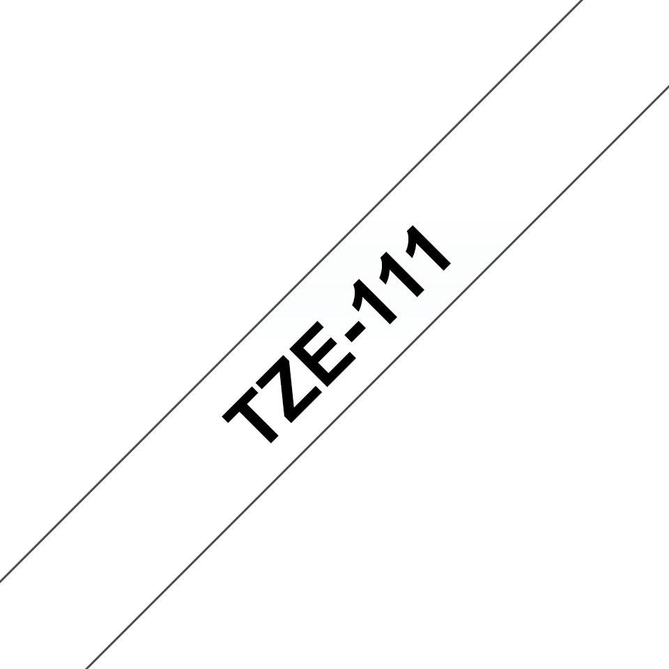 TZE111 6MM BLACK ON CLEAR TAPE