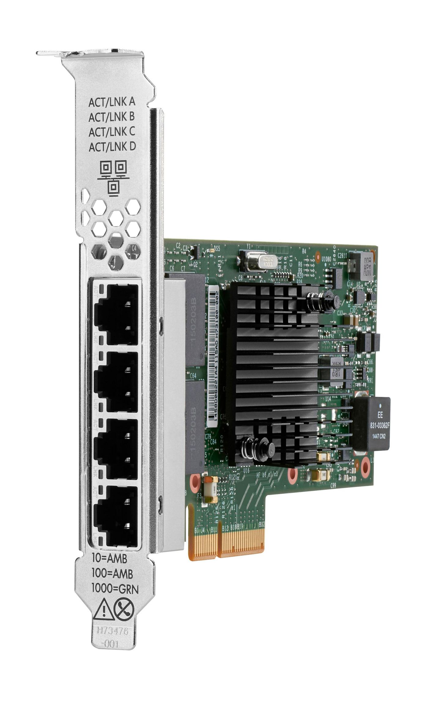 Мережева карта HPE Ethernet 1Gb 4-port BASE-T I350-T4V2 Adapter, 811546-B21
