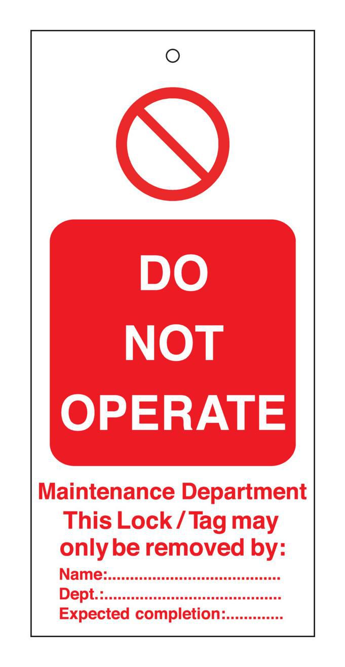 Tagout: Warning Tags