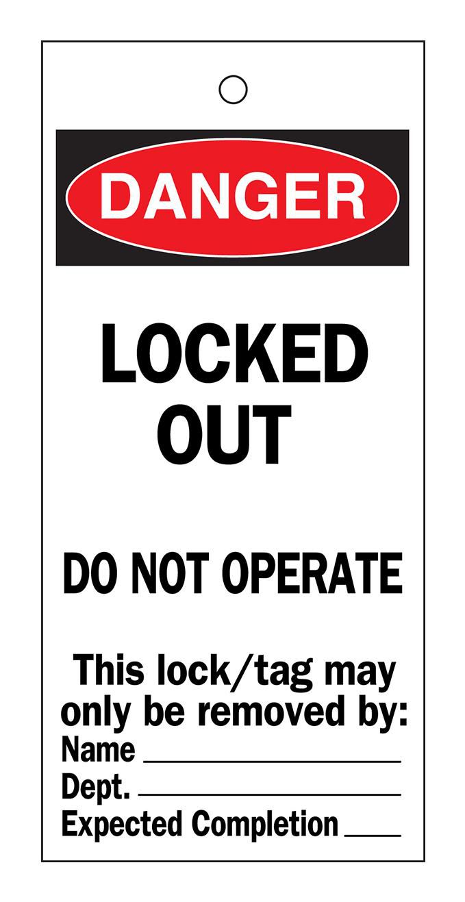 Warning Tags: Machine Related