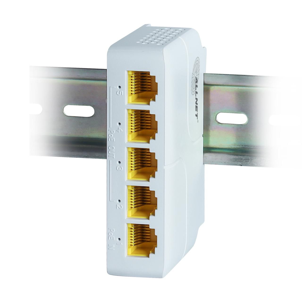 ALLNET Switch Unmanaged 5x Gbe Poe Budget 85w 1x Bt Out 3x Af/At