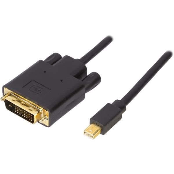Mercodan Minidisplayport to DVI cable 5.0m, Mini Displayport: Male