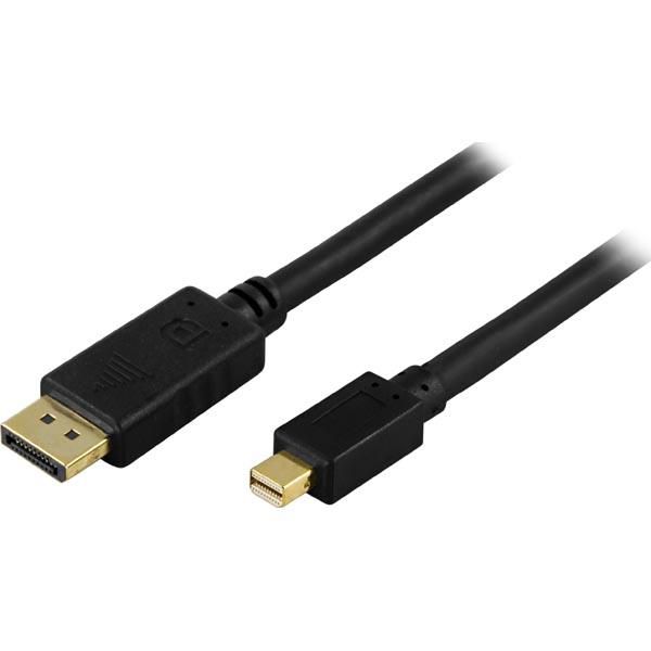 Mercodan Mini Displayport cable, 4.5m, Black, Displayport: Male -