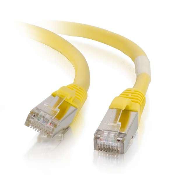 Mercodan KAT6A S/FTP 1.0m, Yellow, Patch cable, Halogen-free