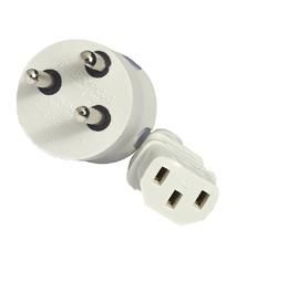 Mercodan SmarTplug DK power cable grey 1.8m, Straight appliance plug
