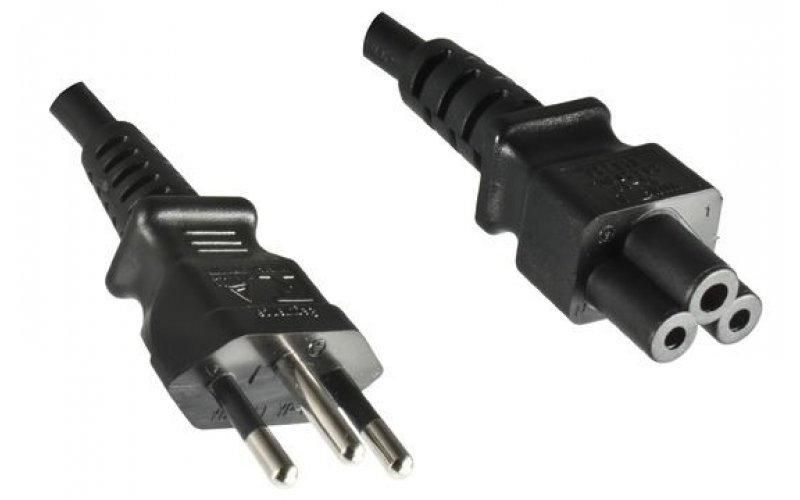 Mercodan Brazilian power cord 1.8m black, A+C Mickey Mouse plug,