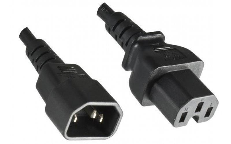 Mercodan Power extension cable Black C14 C15, 2.0 metres,