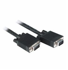 Mercodan Monitor cable HQ metal housing black 30.0m, VGA: