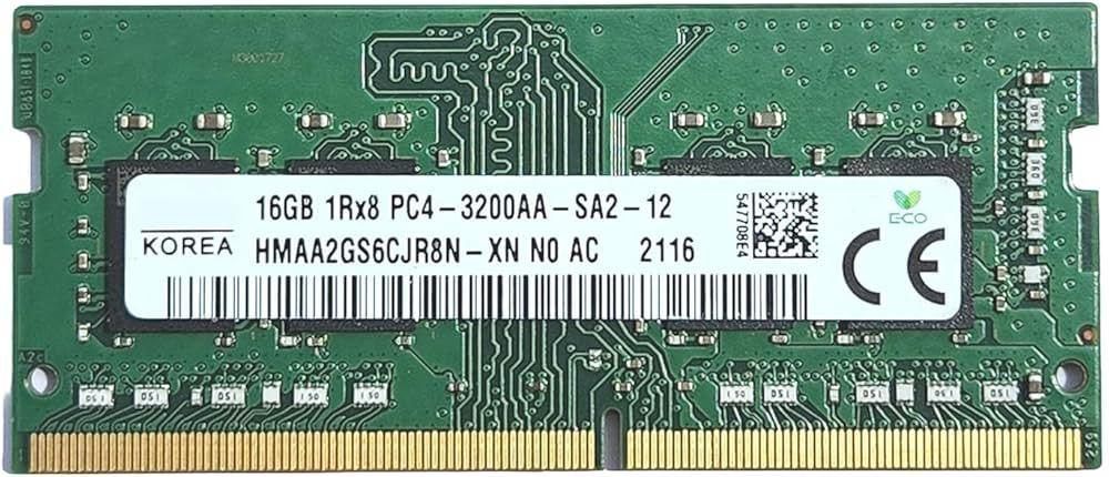 16GB SODIMM 1RX8 PC4-25600 - HMAA2GS6CJR8N-XN-RFB