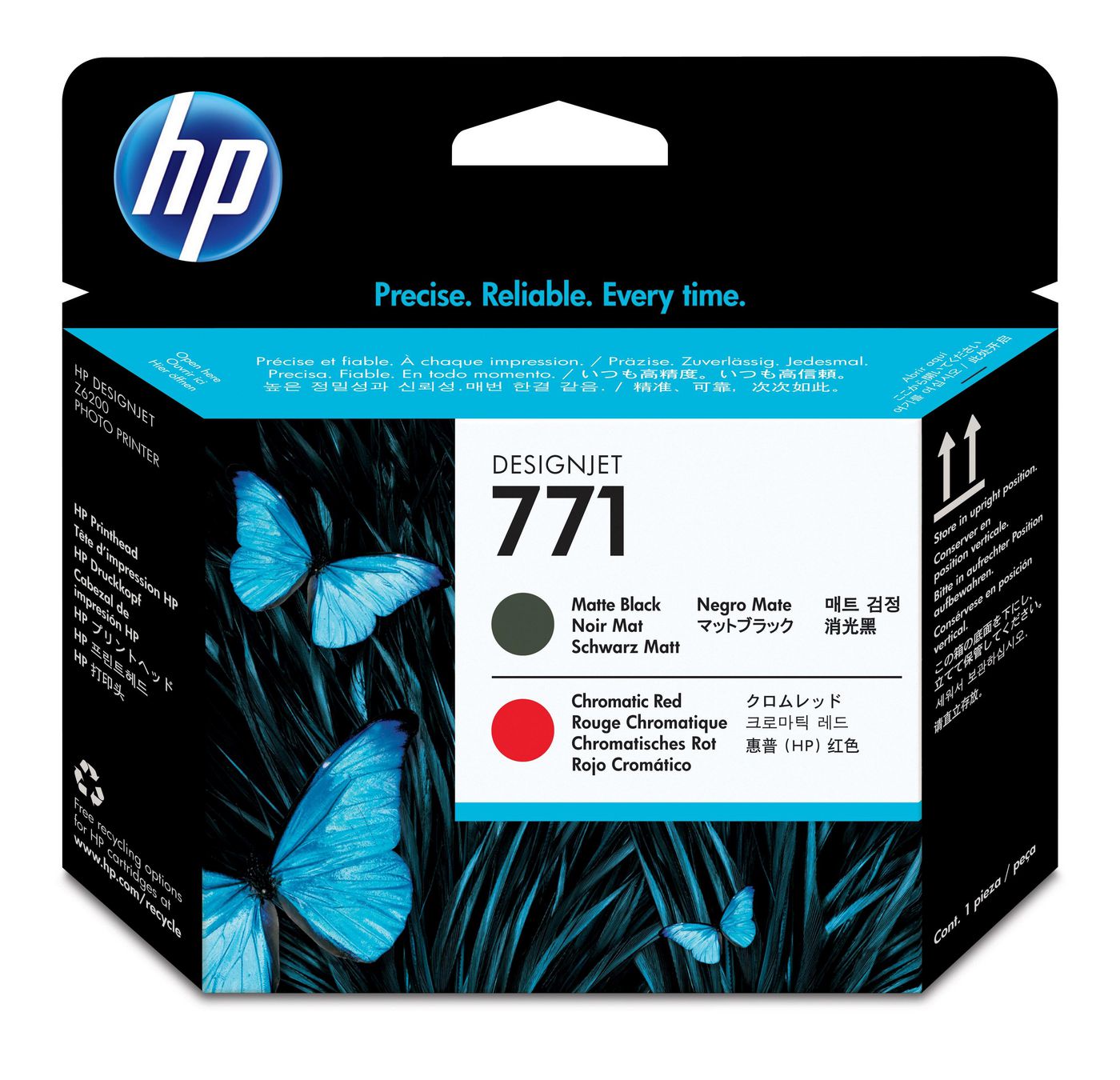 HP 771 Printhead Matte Black/Red