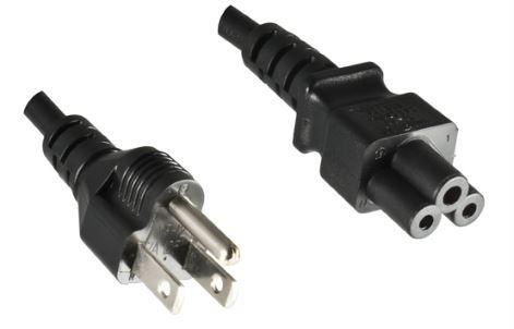 Mercodan Japanese power cord, 1.8m to C5, A+C Mickey Mouse plug,