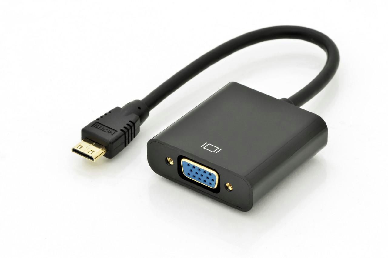 Mini HDMI: Male - VGA: Female