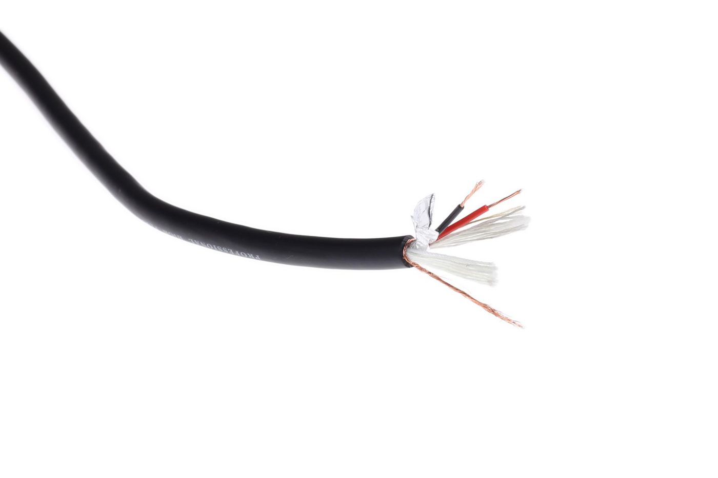 Mercodan PRO Microphone cable, 2xAWG24, OD:, 6.0mm, black,