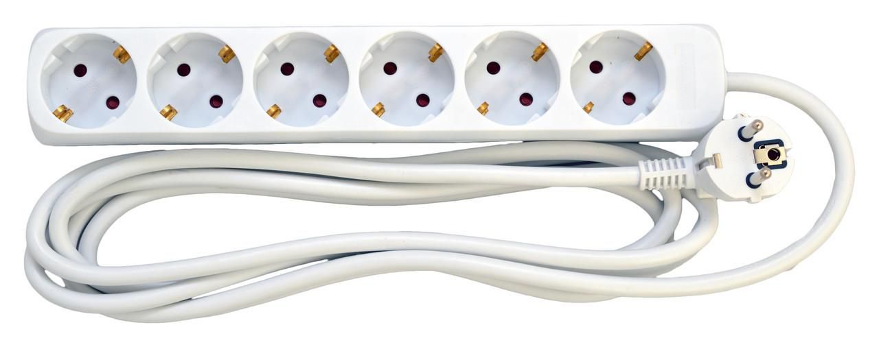 Schuko power strip with 6