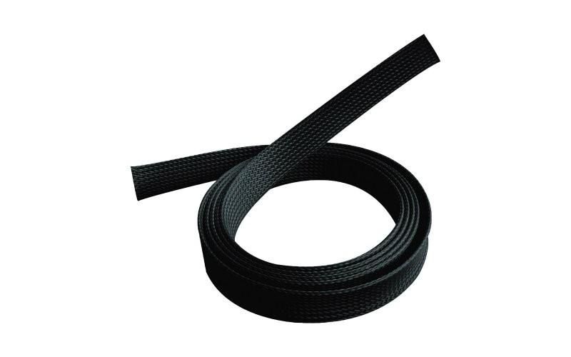 Mercodan Braided sleeve 25-45mm, 200m black, cable sock, Temp: