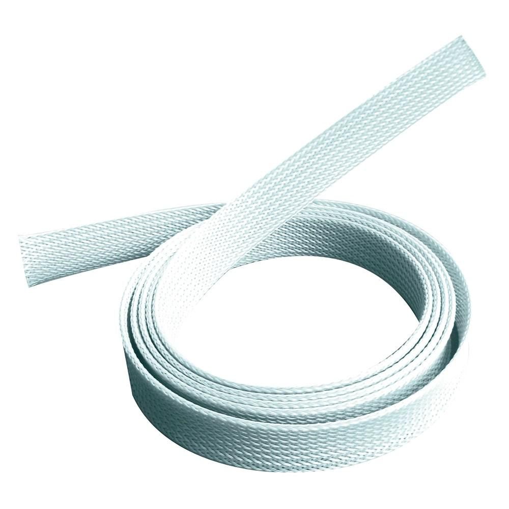 Mercodan Braided sleeve 16-31mm, 50m white, cable sock, Temp: