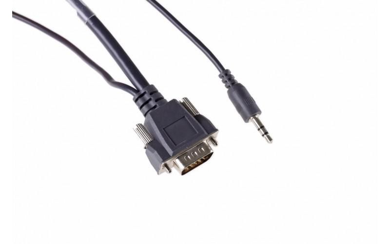 Mercodan PRO VGA with audio cable, Micro VGA and Audio, Minijack