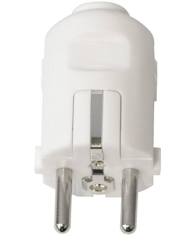 Mercodan SCHUKO PLUG 16A White, Straight