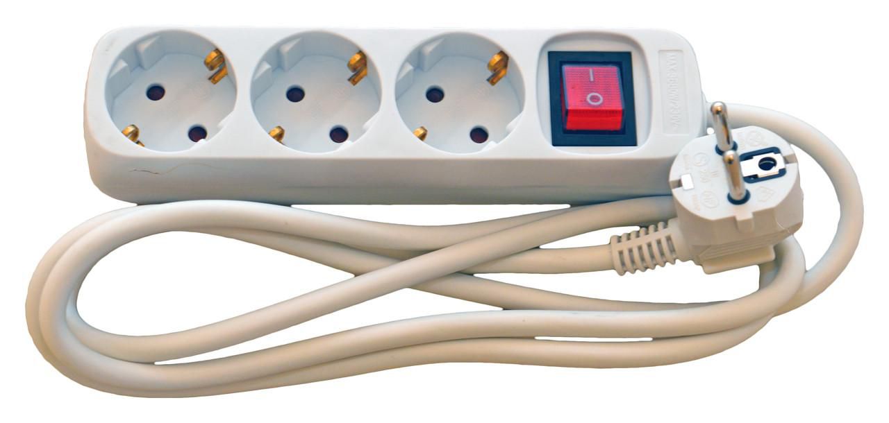 3-way Schuko power strip,