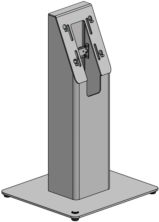 Counter mounted Kiosk -BLACK- - KIOSKSLIM02-02