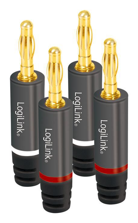 LogiLink Wire Connector Banana Grey