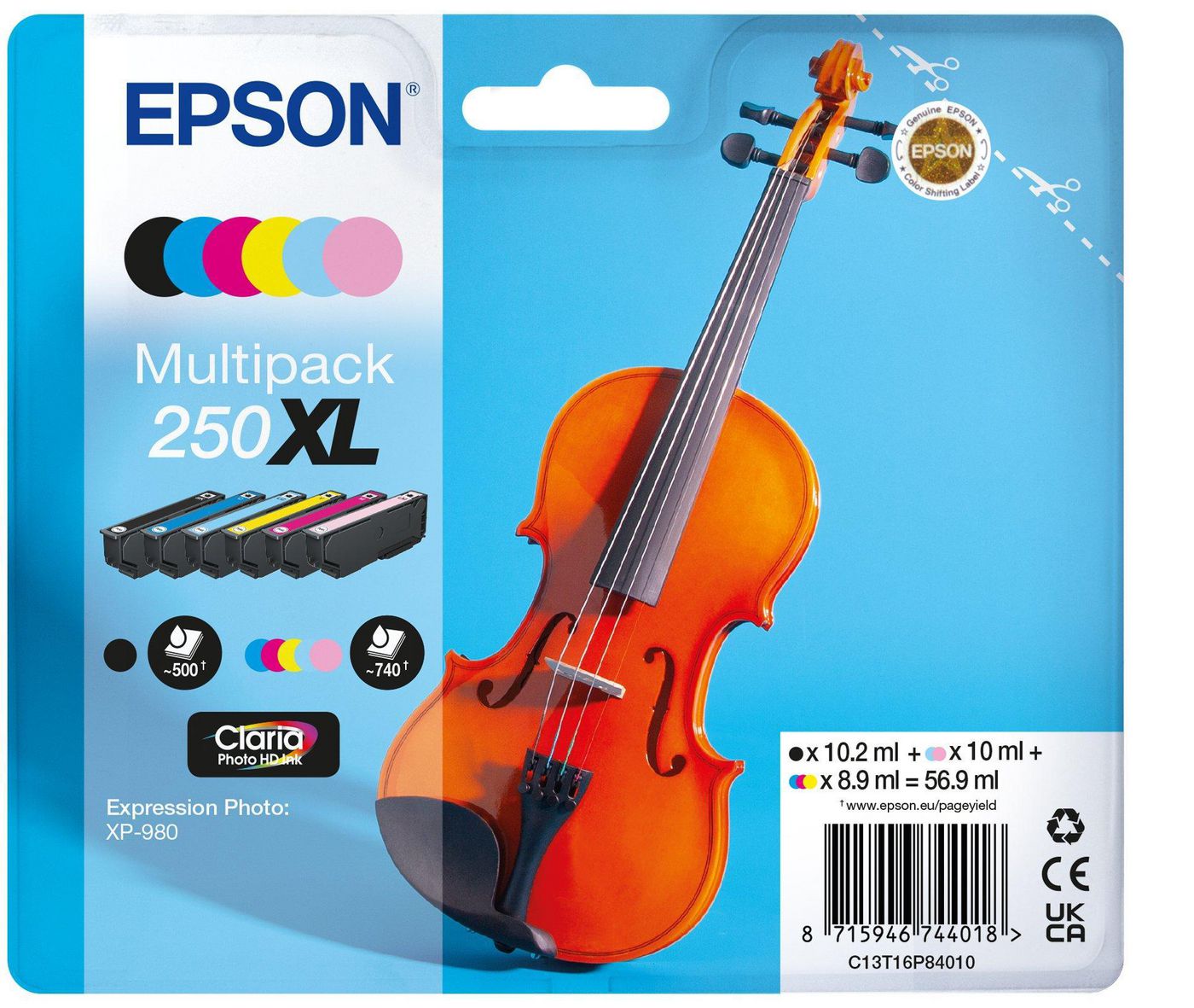 EPSON Multipack 6-colours 250XL Ink - C13T16P84010