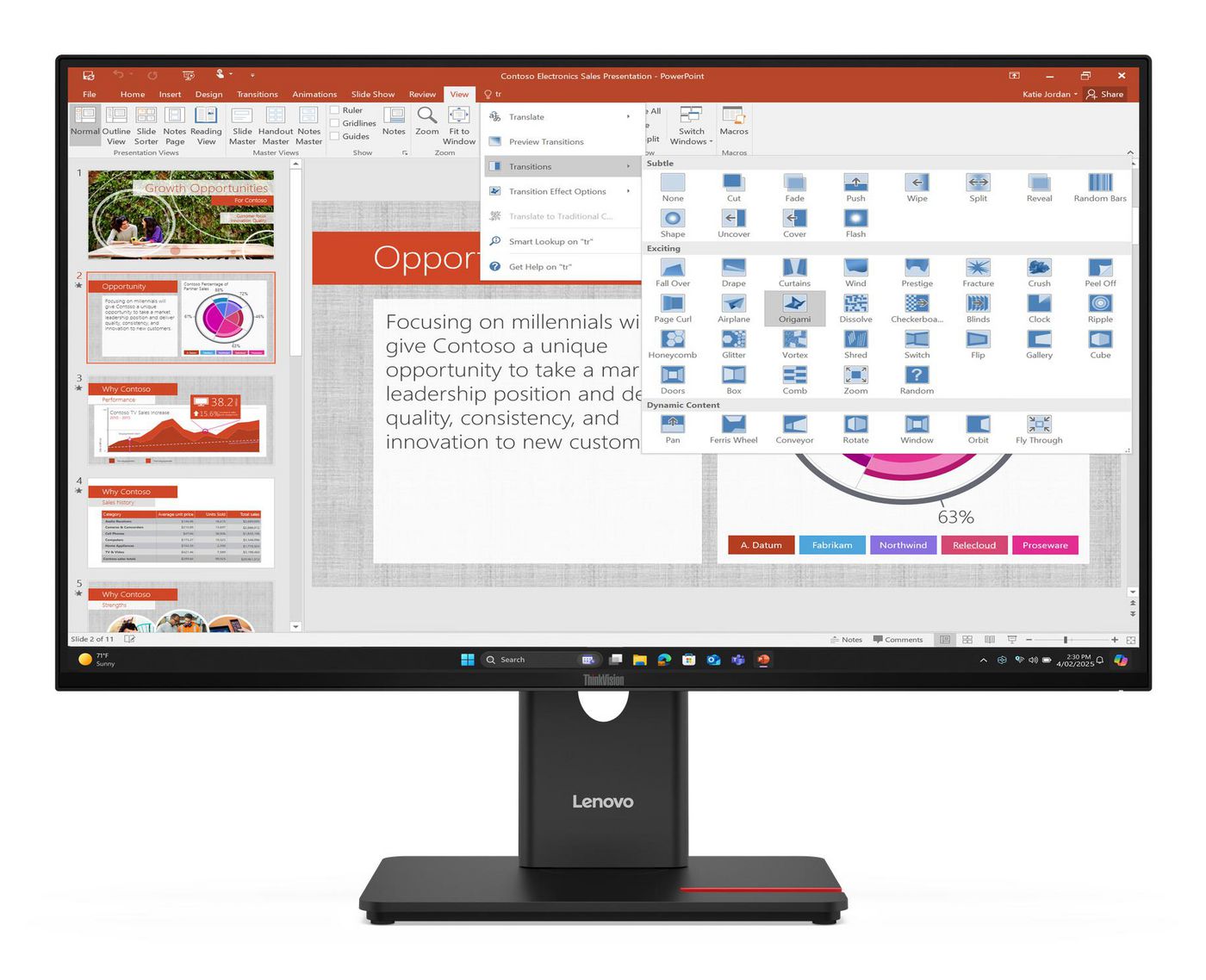 Thinkvision T27-40 Led - 64A5ZAT6EU