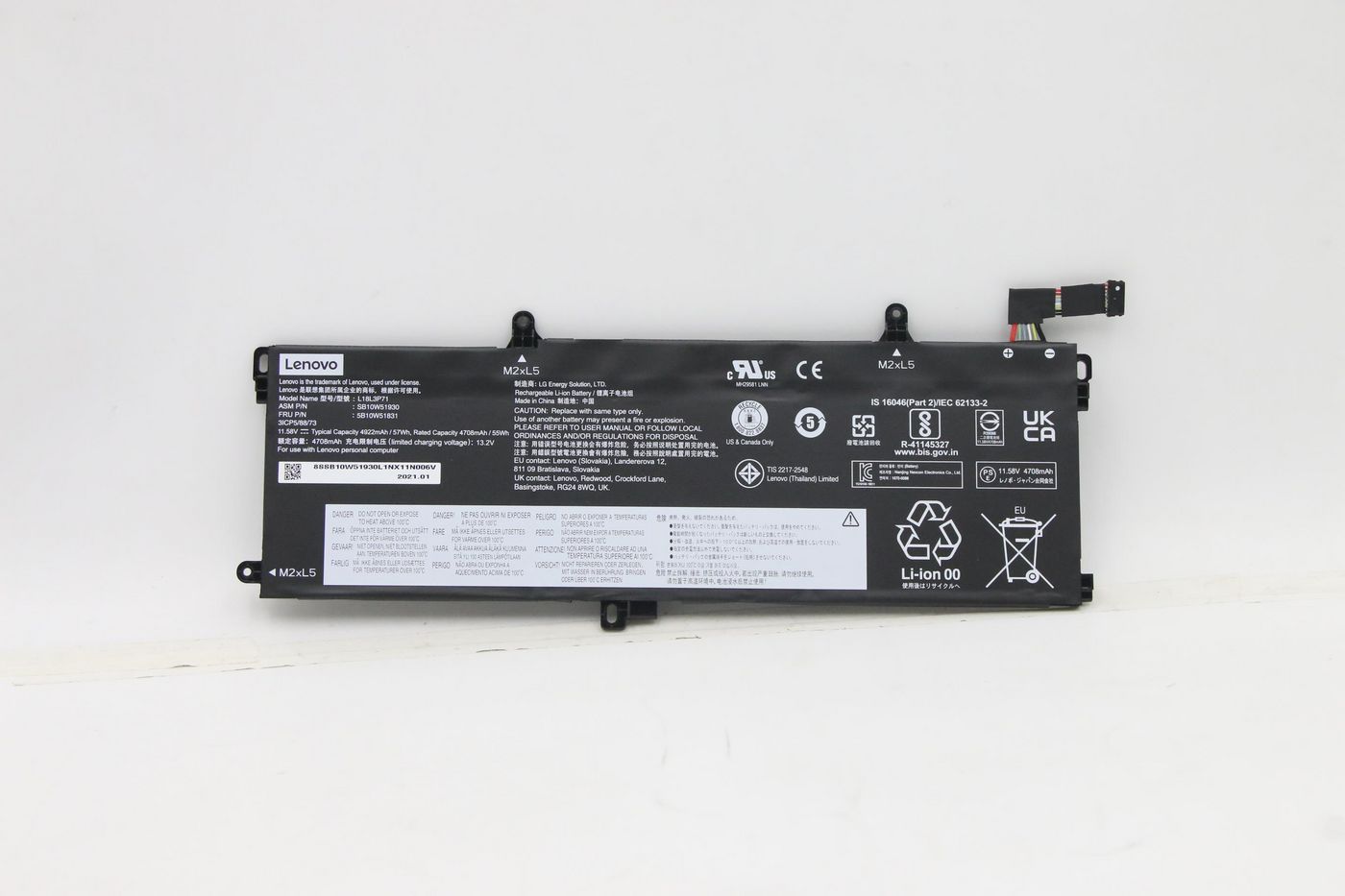 Internal, 3c, 57Wh, LiIon, LGC