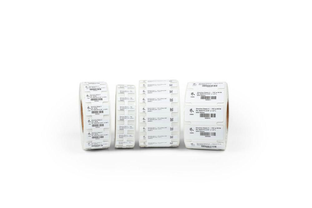 LABEL SYNTHETIC 60X25MM RFID COATED ACRYLIC ADH 76.2MM 400/R - 10039973