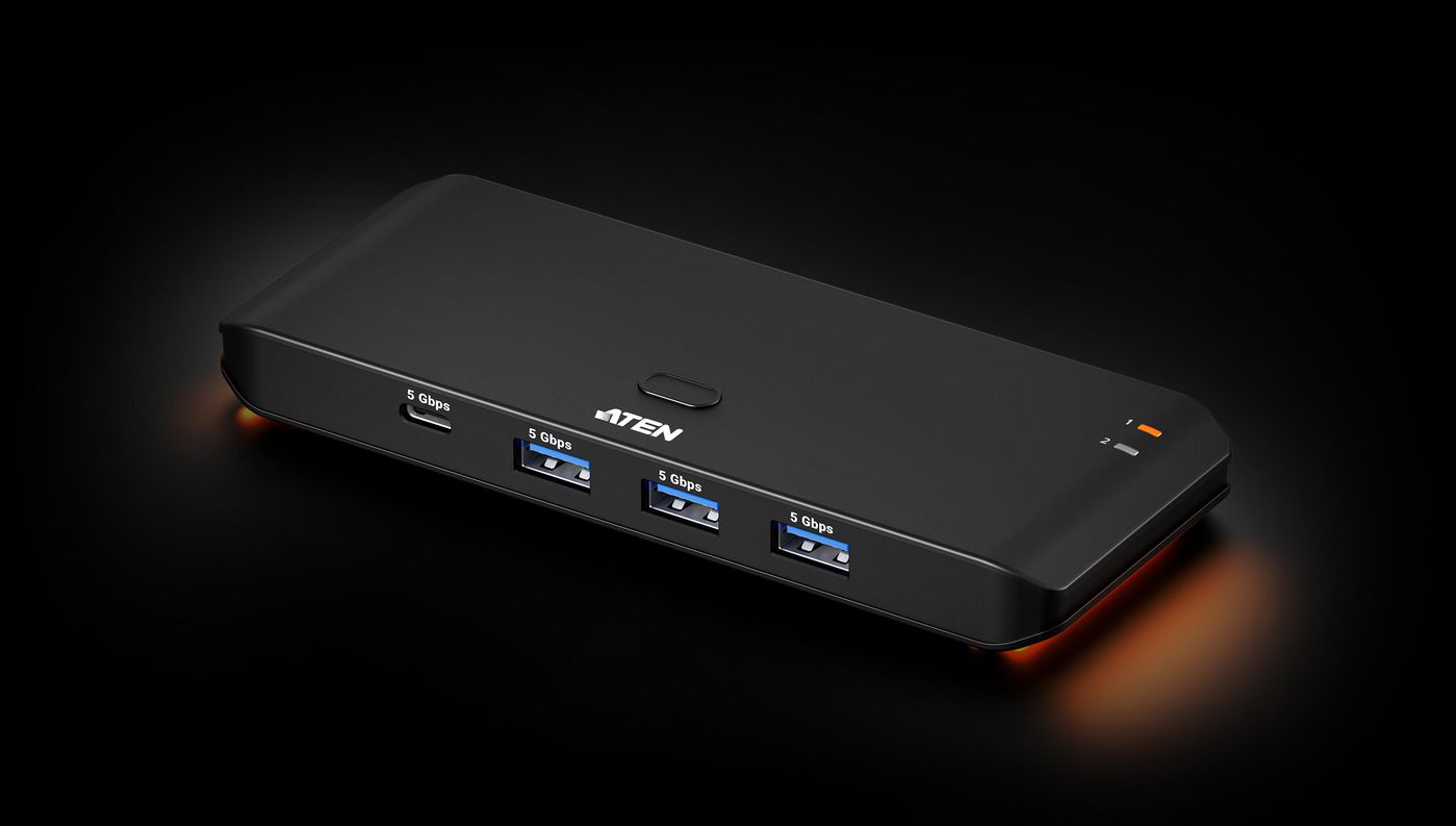 Aten 2 x 4-Port USB 3.2 Gen 1 Peripheral Sharing Switch