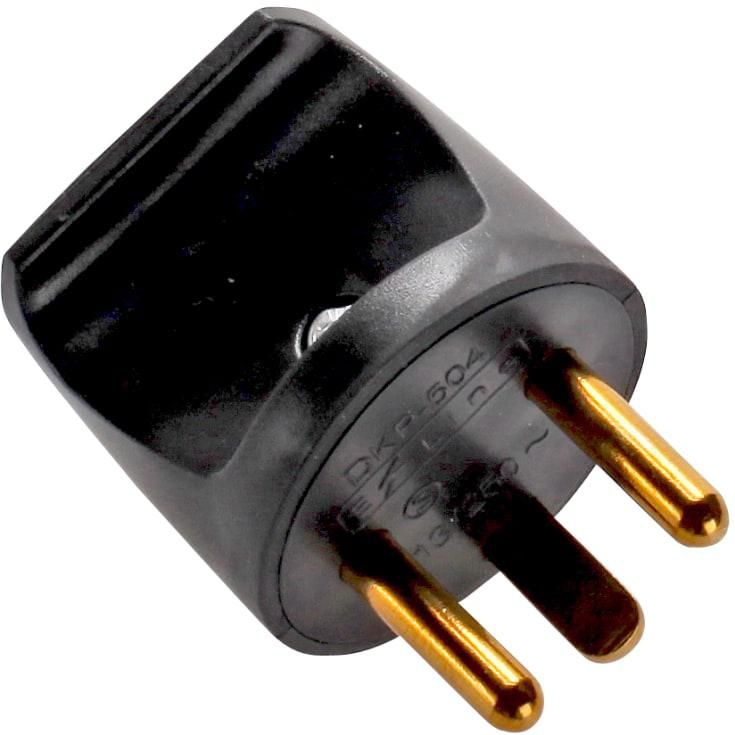 Power Plug (round), Black