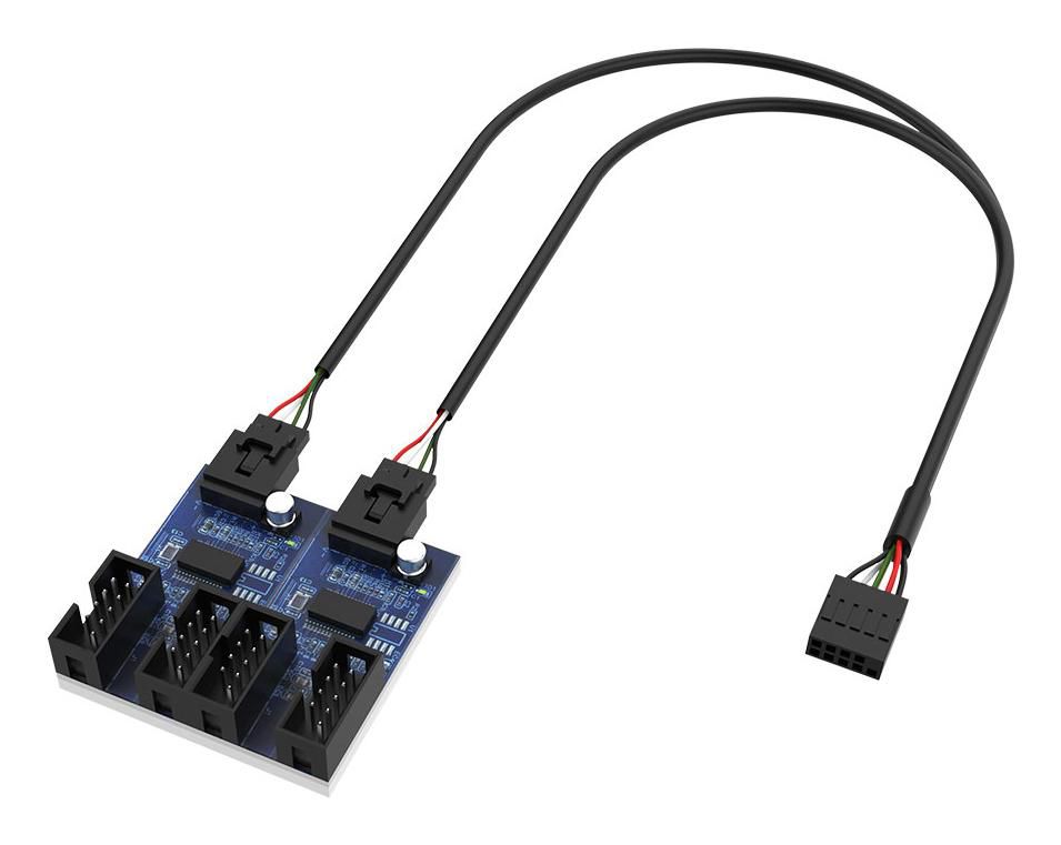 Scheda hub USB 2.0 interna, incl. Cavo USB da 30 cm