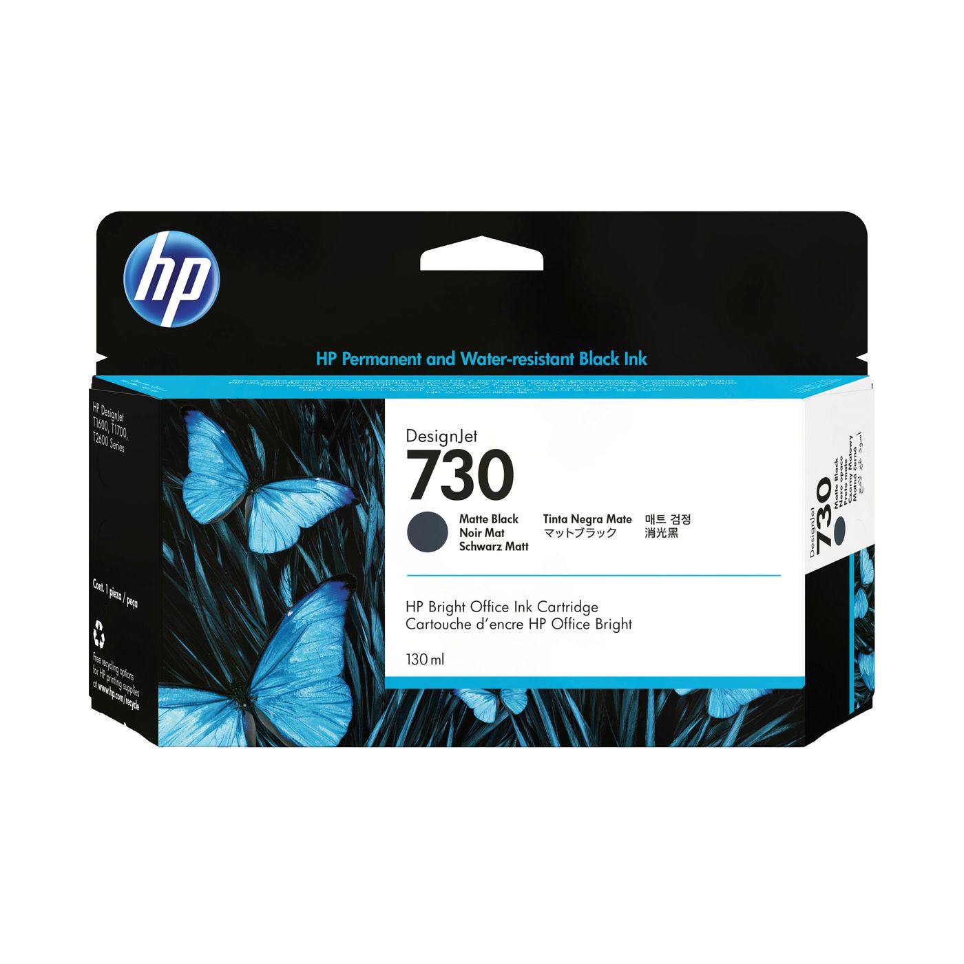 HP Ink/730 130ml Matte BK