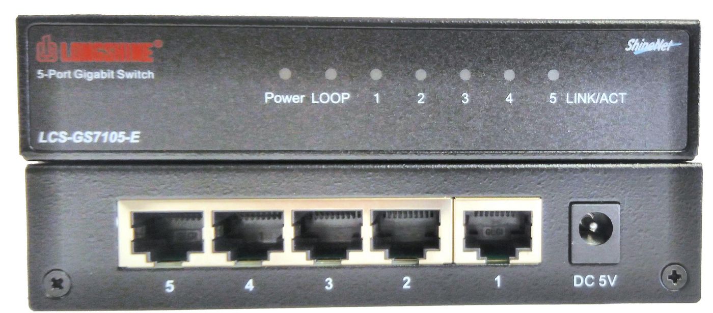 Longshine Network Switch Unmanaged Desktop Black