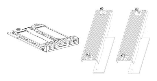 Dual M.2 Interposer Card Cust Install - 490-BLDC